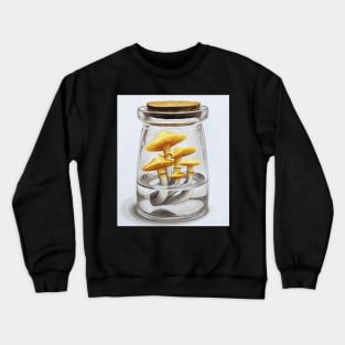 Gold magic mushrooms in a potion bottle - Psychedelic Crewneck Sweatshirt